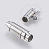 304 Stainless Steel Magnetic Clasps with Glue-in Ends STAS-F139-068P-1