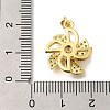 Brass Micro Pave Cubic Zirconia Pendants KK-B122-03C-G-3