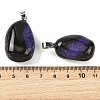 Natural Dyed & Heated Agate Tumbled Stone Pendants GG-K002-07G-3