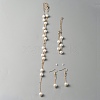 Plastic Imitation Pearl Beaded Necklace & Bracelet & Dangle Earrings SJEW-WH0009-05-1