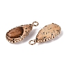 Natural Picture Jasper Faceted Pendants G-Q606-104G-07-2