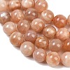 Natural Sunstone Beads Strands G-G342-A02-8mm-4