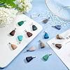 16Pcs 16 Colors    Trapezoid Gemstone Pendants G-PH0001-31P-4