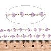 Glass & 304 Stainless Steel Beaded Chains SA-CBAD321-04D-3
