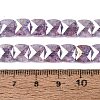 Electroplate Transparent Crackle Glass Beads Strands EGLA-Q135-02A-B06-4