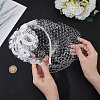 Bridal Flower Rhinestone Mesh Veil Cloth Hair Bands OHAR-WH0001-14A-3