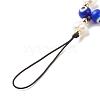 Handmade Evil Eye Lampwork Mobile Straps HJEW-JM00690-3