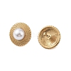 Ion Plating(IP) 304 Stainless Steel with ABS Imitation Pearl Stud Earrings for Women EJEW-N055-06G-2