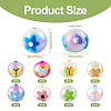 16Pcs 8 Styles UV Plating Rainbow Iridescent Acrylic Beads PACR-TA0001-07-3