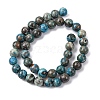 Dyed Natural Ocean Agate/Ocean Jasper Round Beads Strands G-E331-30A-6