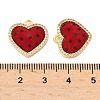 Brass Micro Pave Cubic Zirconia Pendants KK-C158-03A-G-3