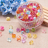 200Pcs 4 Style 1-Hole Transparent Acrylic Buttons TACR-PJ0001-04-5