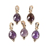 Natural Amethyst Faceted Pendans KK-L218-004G-01-1