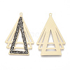 Brass Rhinestone Pendants KK-N215-03G-2