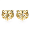 Brass Tiger Open Cuff Ring RJEW-N037-018-1