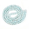 Baking Paint Transparent Glass Beads Strands DGLA-N011-8mm-05-2