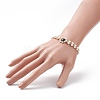 Glass & Shell Pearl Bead Bracele BJEW-TA00180-03-3