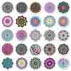 Mandala Theme Waterproof PVC Plastic Sticker Labels STIC-PW0006-01-2