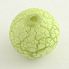 Spray Painted Acrylic Round Beads ACRP-R001-M-2