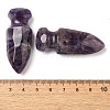 Natural Amethyst Craved Sword Model Ornament DJEW-C019-02M-2