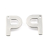 Tarnish Resistant 304 Stainless Steel Letter Charms STAS-O072-P-1
