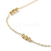 304 Stainless Steel Round Beaded Link Chain Bracelets for Women BJEW-D033-01G-2