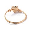 Heart Brass Rings RJEW-JR00265-2