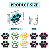 GOMAKERER Dog Paw Print Food Grade Eco-Friendly Silicone Beads DIY-GO0001-89-2