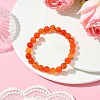 8mm Round Natural Dragon Veins Agate Beaded Stretch Bracelets for Women BJEW-TA00532-2