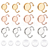 18Pcs 6 Style 304 Stainless Steel Open Cuff Ring Findings STAS-UN0042-76-1