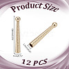 12Pcs Alloy Cord Ends FIND-HY0004-71LG-2