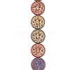 Painted Glass Beads Strands X-GLAA-F133-07G-1
