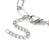 Tarnish Resistant 304 Stainless Steel Paperclip Chain Bracelet for Men Women BJEW-E031-03P-03-3