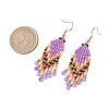 Bohemian Glass Seed Beads Dangle Earrings EJEW-MZ00338-02-3