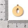 304 Stainless Steel Pendants STAS-K297-09O-G-3