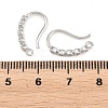 Brass Rhinestone Earring Hooks KK-C261-01A-P-3