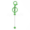 Spray Painted Alloy Bar Beadable Keychain for Jewelry Making DIY Crafts KEYC-A011-02D-1