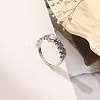 Alloy Rhinestone Plain Band Rings PW-WG5A413-04-1