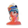 Girls Theme Printed Acrylic Pendants OACR-H043-02E-1