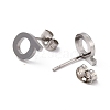 304 Stainless Steel Greek Alphabet Stud Earrings STAS-D007-07P-09-2