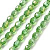 Transparent Electroplate Glass Beads Strands EGLA-A037-T6x8mm-B11-1