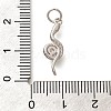 Rack Plating Brass Micro Pave Cubic Zirconia Charms KK-H508-29P-3