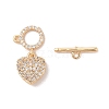 Brass Micro Pave Cubic Zirconia Toggle Clasps KK-B100-066G-01-2