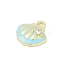 Rack Plating Alloy Enamel and Rhinestone Pendants PALLOY-R151-40G-05-2