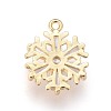 Brass Cubic Zirconia Pendants KK-F809-06G-2