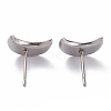 Non-Tarnish 304 Stainless Steel Stud Earring Settings STAS-J032-11-2