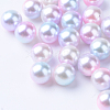Rainbow Acrylic Imitation Pearl Beads OACR-R065-3mm-A01-1