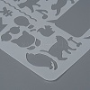 Plastic Reusable Drawing Painting Stencils Templates DIY-F018-B22-5