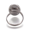 Tarnish Resistant 304 Stainless Steel Finger Rings Components X-STAS-E482-18P-2