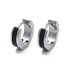 Ion Plating(IP) 304 Stainless Steel Enamel Hoop Earrings EJEW-P300-03P-05-4